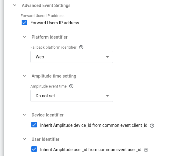 advanced event settings